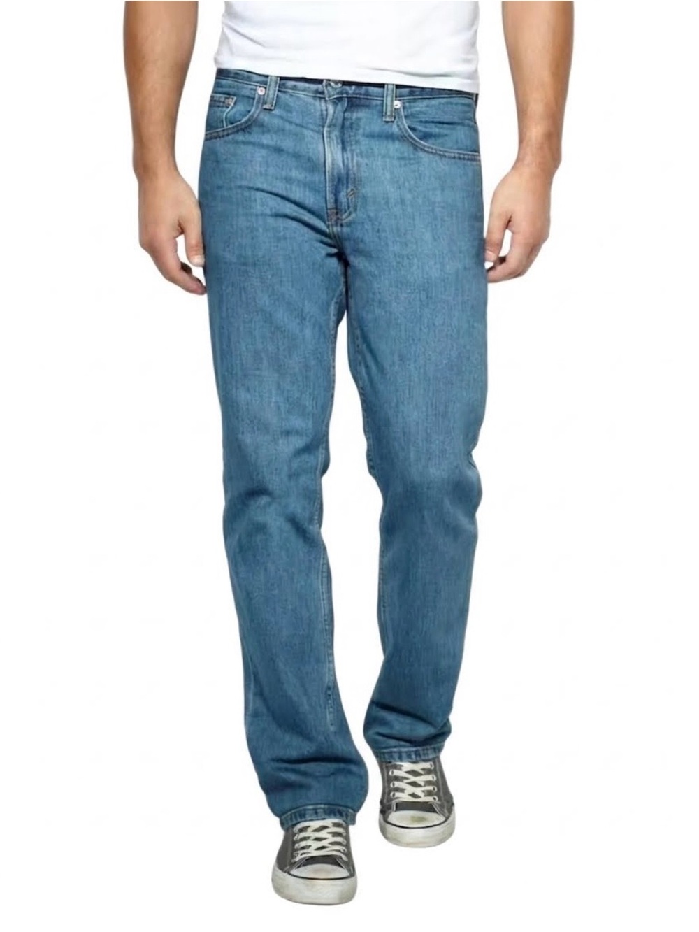 Levi's 516 Straight Fit Men's Blue Jeans Stonewash Medium Wash Size 42 x 32